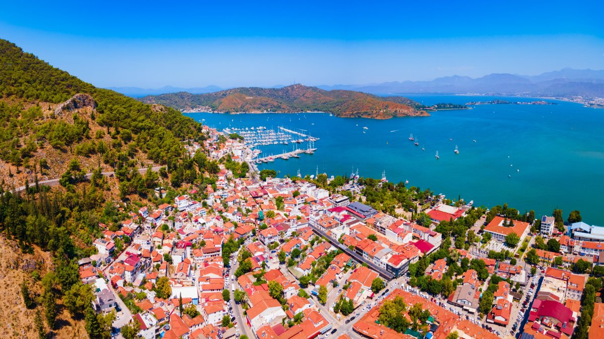 An undated aerial view of Fethiye, Muğla, southwestern Türkiye. (Shutterstock Photo)