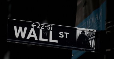 A Wall St. street sign is seen near the New York Stock Exchange (NYSE), New York City, U.S., Sept. 17, 2019. (Reuters Photo)