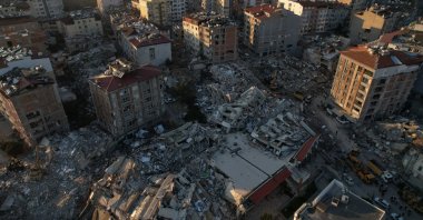 Buildings destroyed by the Feb. 6 earthquakes, Hatay, Türkiye, Feb. 10, 2023. (Shutterstcok Photo)