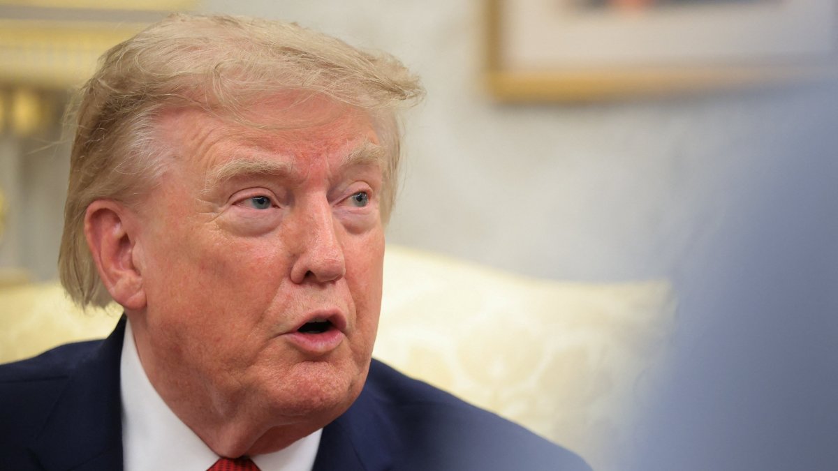 U.S. President Donald Trump speaks in the Oval Office at the White House in Washington, D.C., U.S., Aug. 17, 2026. (Reuters Photo)