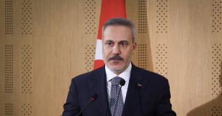Foreign Minister Hakan Fidan speaks at a joint news conference with Egyptian counterpart Badr Abdelatty (not pictured), in Al-Alamein, Egypt, Aug. 13, 2026. (IHA Photo)