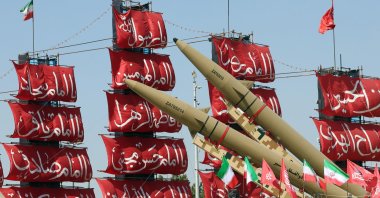 Iranian "Zolfaghar" missiles on display at Azadi Square, Tehran, Iran, July 30, 2026. (EPA Photo)