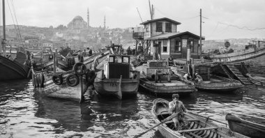 A photo of Istanbul by Ara Güler on display at the “Miscellaneous Istanbul” exhibition. (Photo courtesy of Ara Güler Museum)
