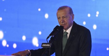 President Recep Tayyip Erdoğan speaks at the ruling AK Party's 25th anniversary celebrations in Ankara, Aug. 14, 2026. (AA File Photo)