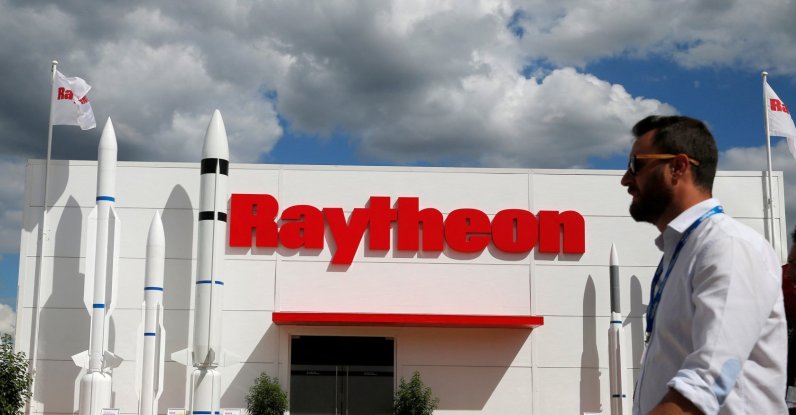 A visitor walks past Raytheon stand at the 53rd International Paris Air Show at Le Bourget Airport near Paris, France, June 21, 2019. (Reuters Photo)