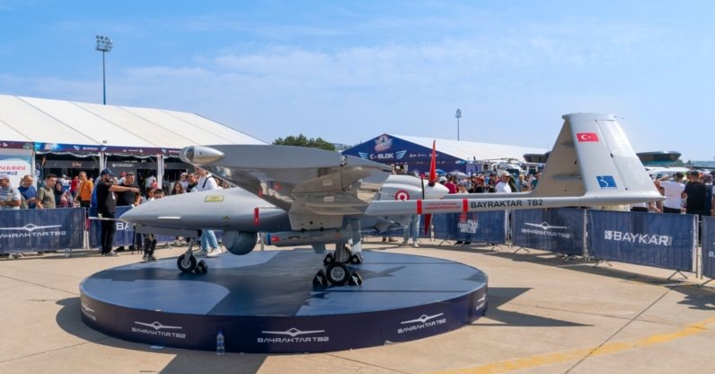 The Bayraktar TB2 UCAV is seen in Ankara, Türkiye, Sept. 2, 2023. (Shutterstock Photo)
