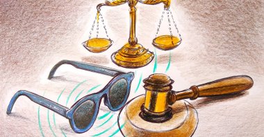 "The unresolved question is not whether Meta glasses should exist, but whether the ethical and legal architecture around them keeps pace with what they can now do." (Illustration by Erhan Yalvaç)