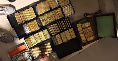 Police seize 200 kilograms of gold at a property as part of an investigation into the alleged criminal organization led by Alihan Kuriş, Ankara, Türkiye, Aug. 16, 2026. (AA Photo)