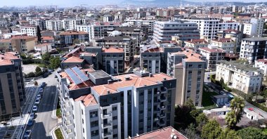 Residential buildings are seen in Istanbul, Türkiye, April 16, 2026. (AA Photo)