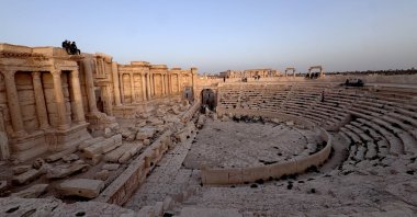 A general view shows the ancient city of Palmyra, Homs, central Syria, April 8, 20205. (AA File Photo)