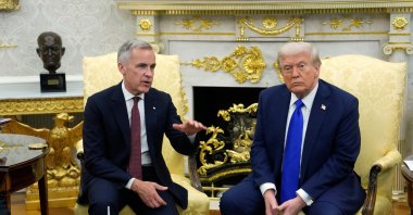 Canadian Prime Minister Mark Carney and President Donald Trump hold a press conference at the White House in Washington, D.C., Oct. 7, 2025. (AP File Photo)