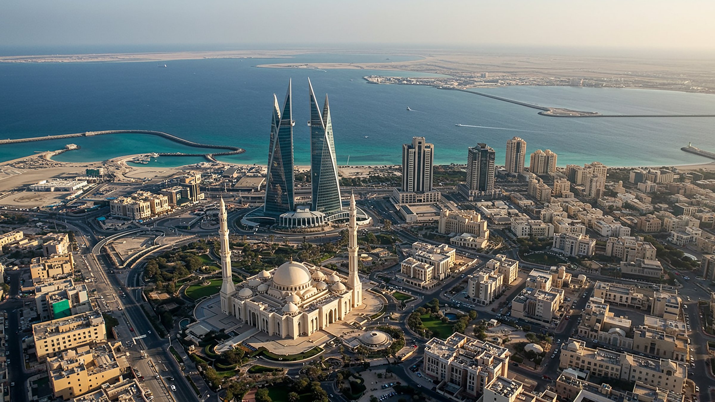 This undated photo shows an aerial view of Manama, Bahrain. (Shutterstock Photo)