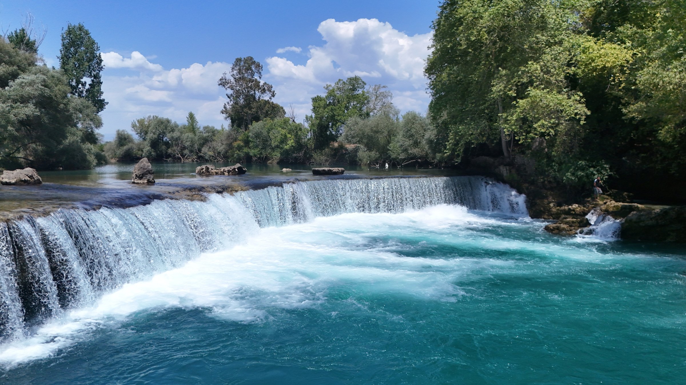 A view of the Manavgat Waterfall, Antalya, Türkiye, Aug. 18, 2026. (AA Photo)