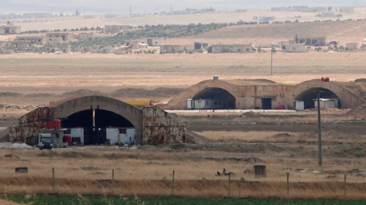 This photo shows a general view of the Abu al-Duhur air base in Idlib, northeastern Syria, Aug. 18, 2026. (Reuters Photo)