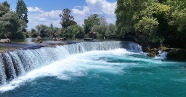 A view of the Manavgat Waterfall, Antalya, Türkiye, Aug. 18, 2026. (AA Photo)