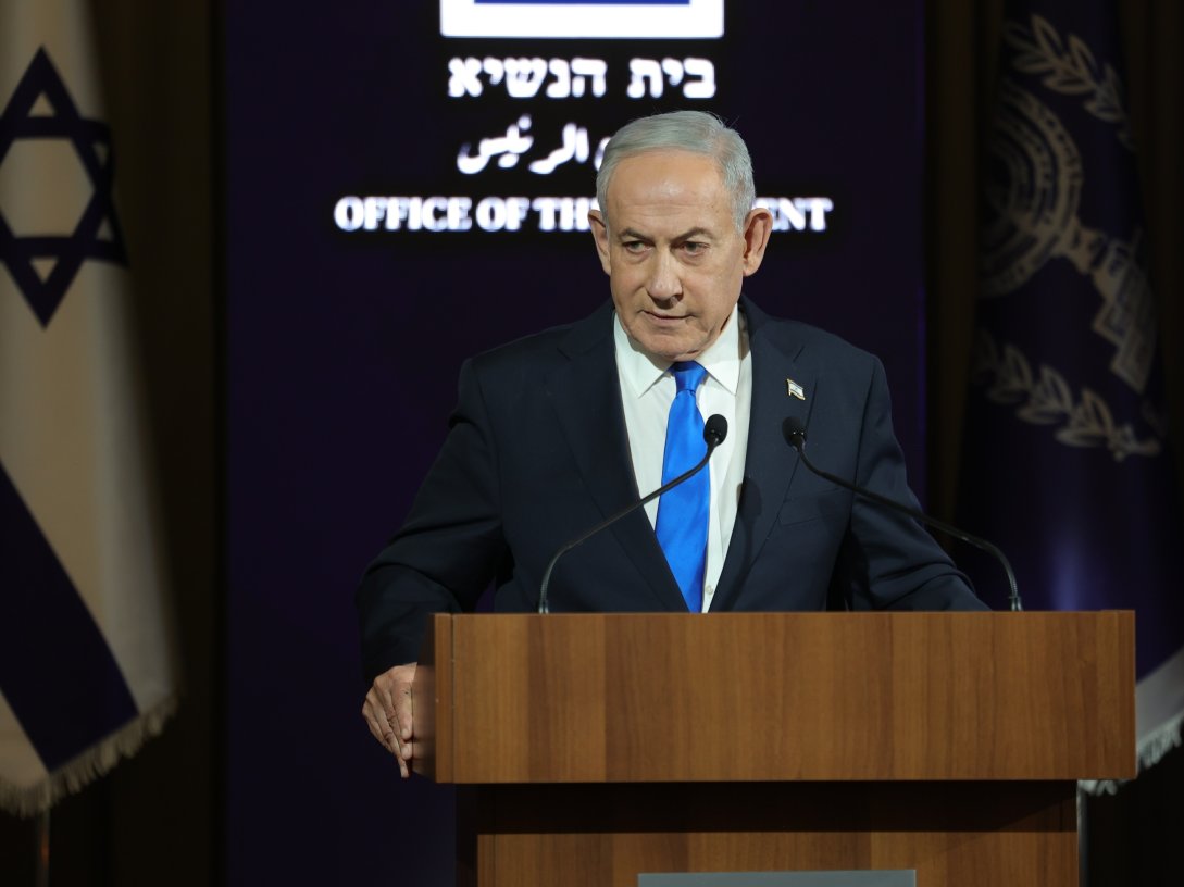 Israeli Prime Minister Benjamin Netanyahu speaks during an event, west Jerusalem, Israel, July 12, 2026.   (EPA Photo)