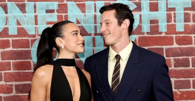 Dua Lipa and Callum Turner attend the "One Night Only" New York Premiere at SVA Theater, New York City, U.S, Aug. 03, 2026 (AFP Photo)