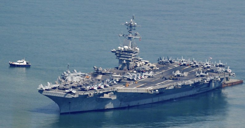 The USS George Washington arrives at the port in Da Nang, Vietnam, July 30, 2026. (AFP Photo)
