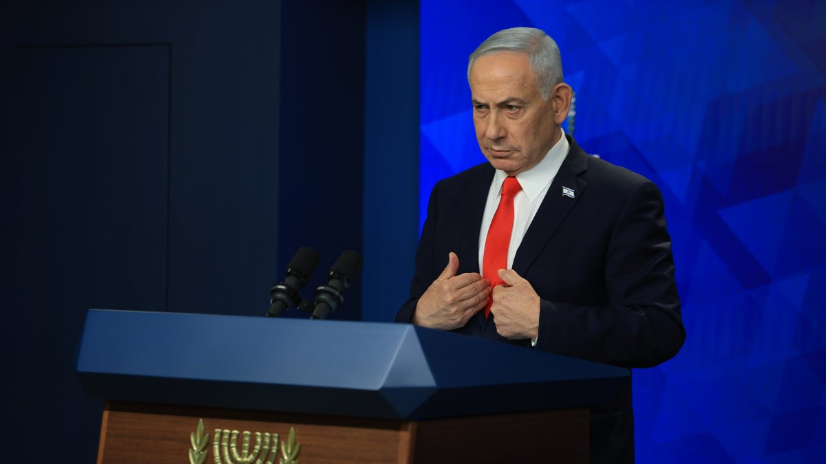 Israeli Prime Minister Benjamin Netanyahu holds a news conference, West Jerusalem, Israel, June 15, 2026. (AP Photo)