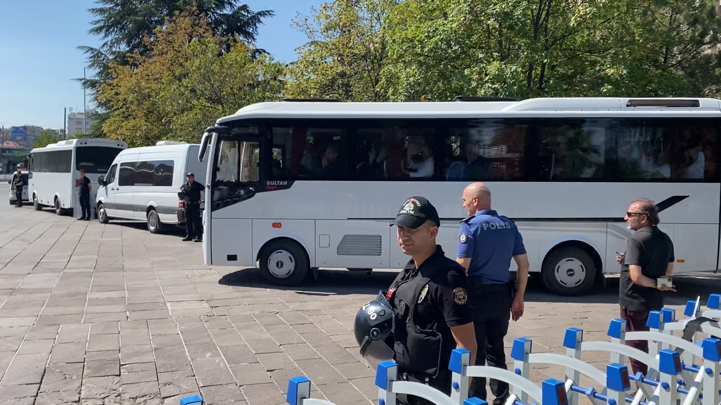 Suspects, including alleged crime group leader Alihan Kuriş, are detained as part of an investigation by the Ankara Chief Public Prosecutor’s Office, Ankara, Türkiye, Aug. 16, 2026. (DHA Photo)