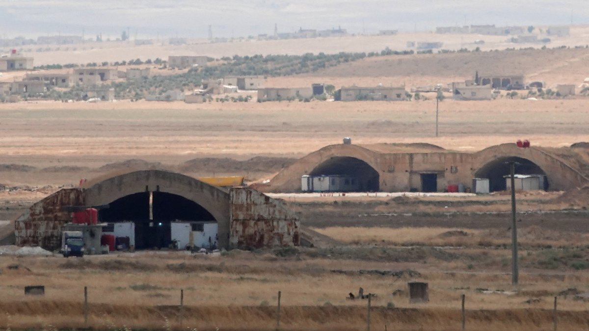 Abu al-Duhur base following strikes, Syria, Aug. 18, 2026. (Reuters Photo)