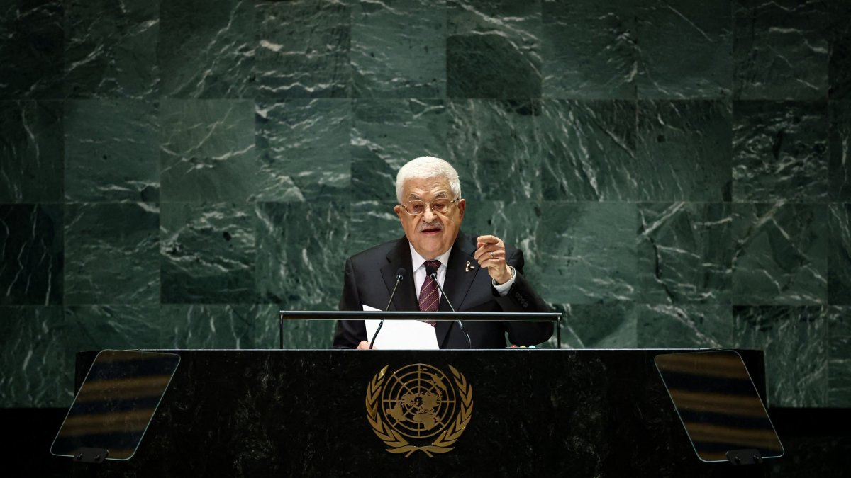  Palestinian President Mahmoud Abbas addresses the 79th United Nations General Assembly at United Nations headquarters in New York, U.S., Sept. 26, 2024. (Reuters File Photo)
