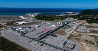 The Filyos Port, where Türkiye processes the natural gas from the Sakarya field in the Black Sea, Zonguldak, Türkiye, July 29, 2026. (AA Photo)