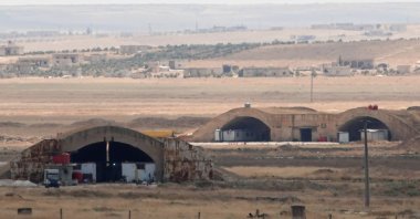 Abu al-Duhur base following strikes, Syria, Aug. 18, 2026. (Reuters Photo)