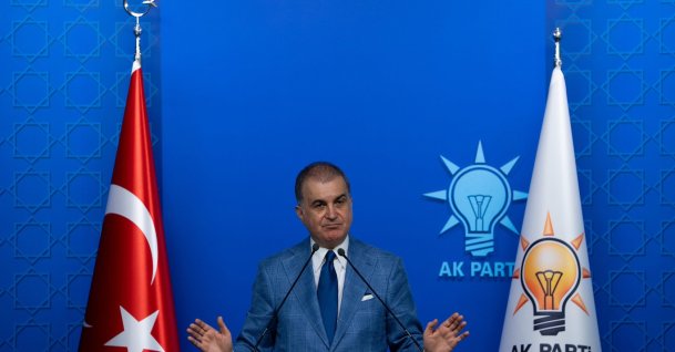 AK Party spokesman Ömer Çelik speaks at a news conference at the party headquarters in Ankara, Aug. 5, 2026. (AA File Photo)