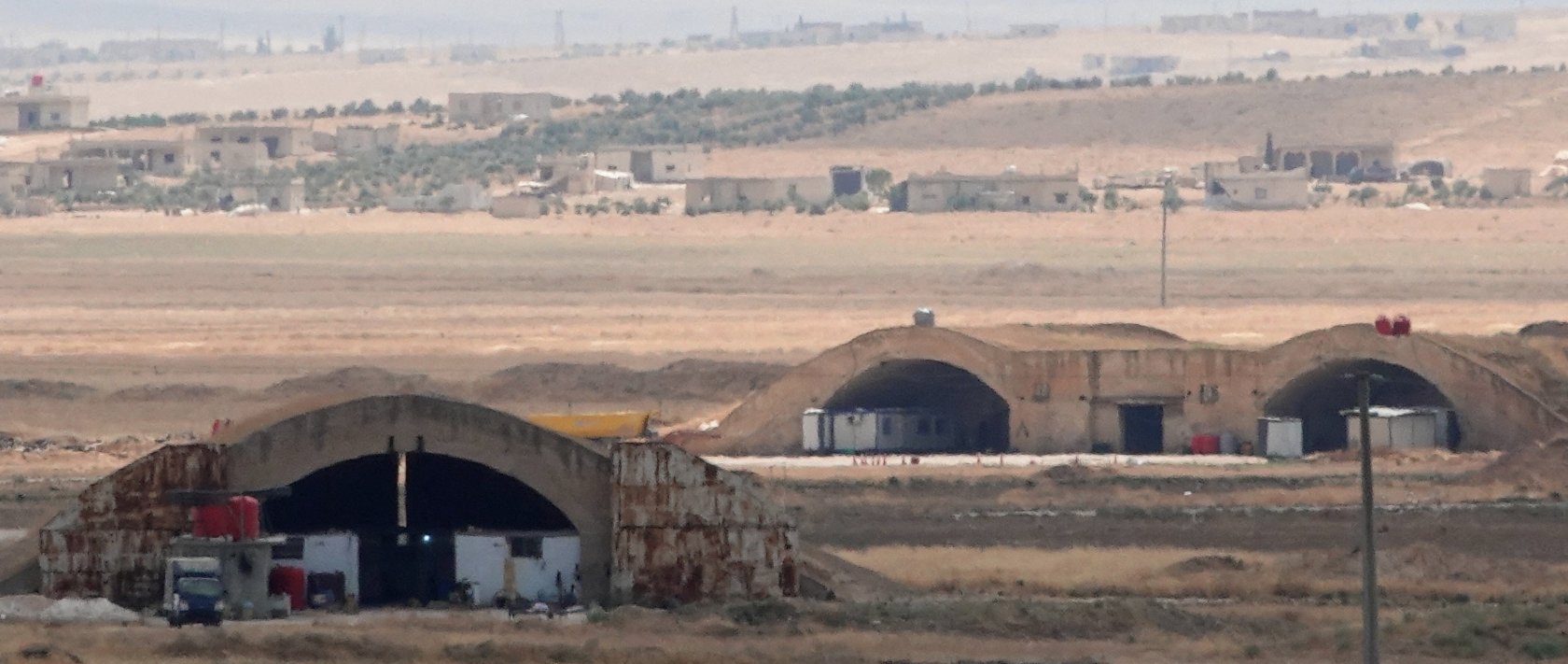 Abu al-Duhur base following strikes, Syria, Aug. 18, 2026. (Reuters Photo)