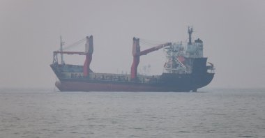 A vessel in the Strait of Hormuz near the beach of Bandar Abbas, Iran, June 30, 2026. (Reuters Photo)