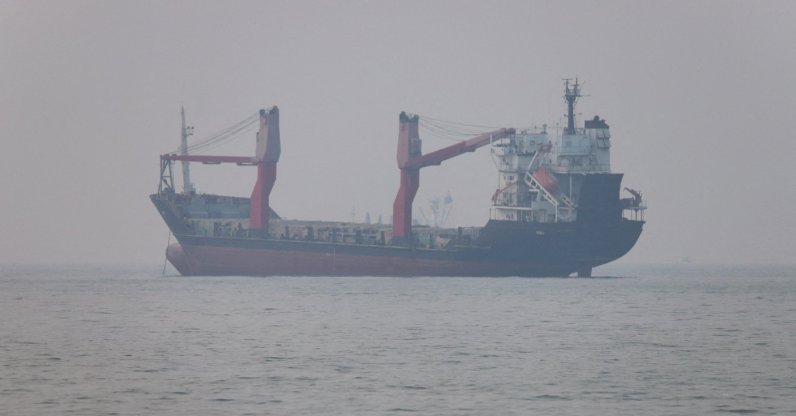 A vessel in the Strait of Hormuz near the beach of Bandar Abbas, Iran, June 30, 2026. (Reuters Photo)