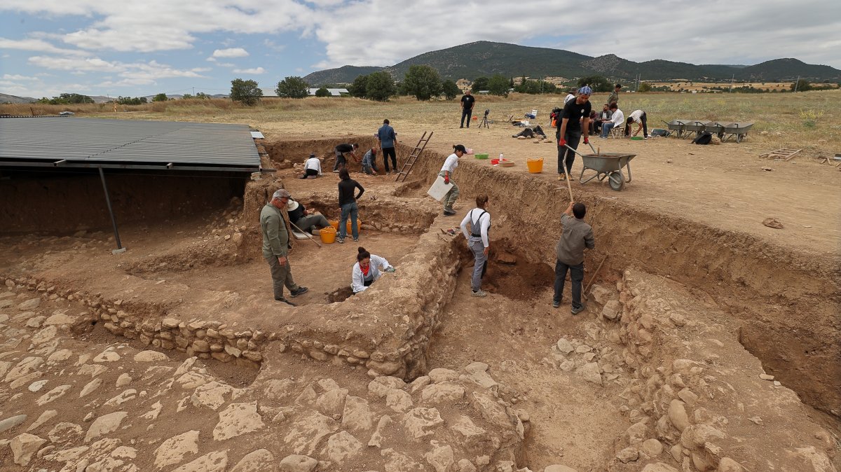 Ongoing archaeological excavations at the ancient city of Sapinuwa, Çorum, Türkiye, Aug. 23, 2026. (AA Photo)