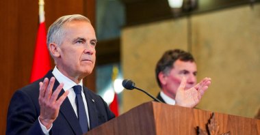 Canada’s Prime Minister Mark Carney speaks to the media after suspending trade negotiations with the U.S., Ottawa, Ontario, Canada, Aug. 22, 2026. (Reuters Photo)