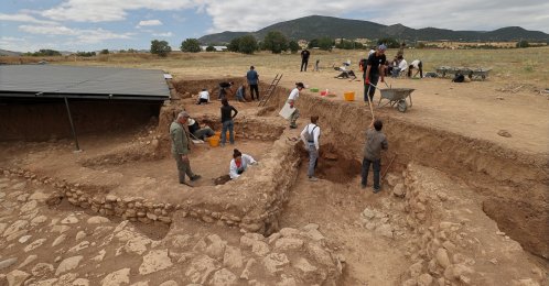 Ongoing archaeological excavations at the ancient city of Sapinuwa, Çorum, Türkiye, Aug. 23, 2026. (AA Photo)