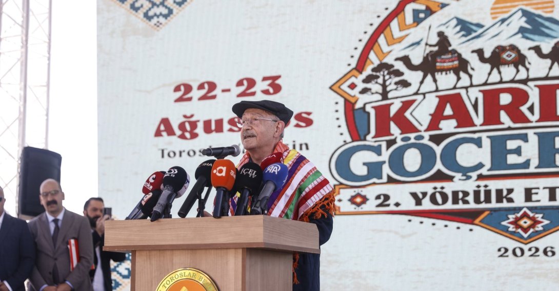 CHP Chair Kemal Kılıçdaroğlu addresses an event in Mersin, southern Türkiye, August 22, 2026. (AA Photo)