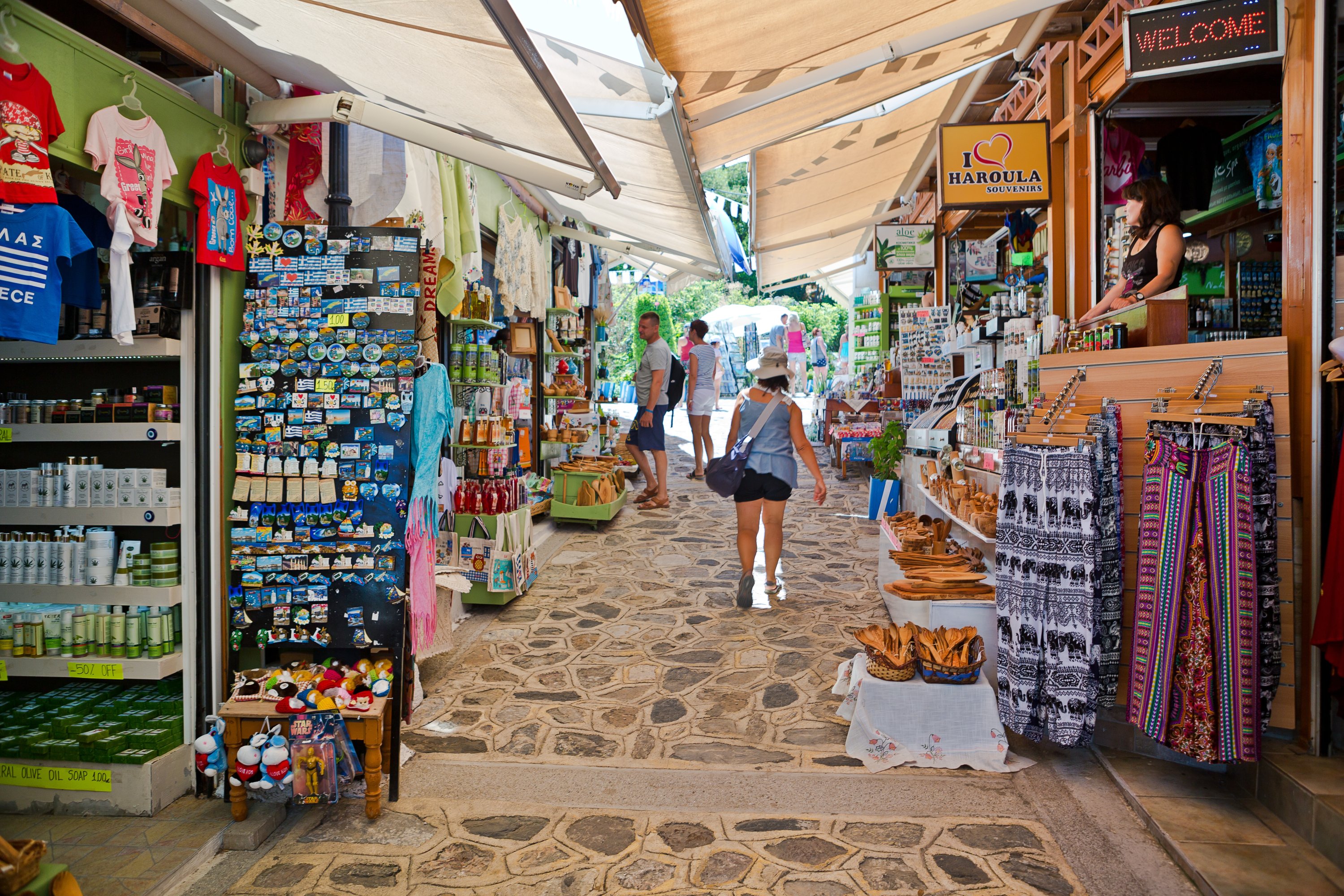 People wander through the 