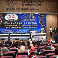 Ethiopia’s Ambassador to Türkiye, Adem Mohamed Mahmud, makes opening remarks during the second Ethiopian Day Celebration, Istanbul, Türkiye, Aug. 23, 2026. (AA Photo)
