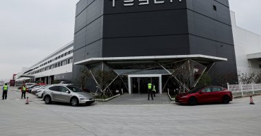 The Tesla Gigafactory during a government-organized media trip, Shanghai, China, April 14, 2026. (Reuters Photo)