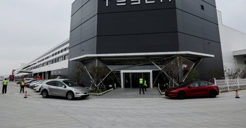 The Tesla Gigafactory during a government-organized media trip, Shanghai, China, April 14, 2026. (Reuters Photo)