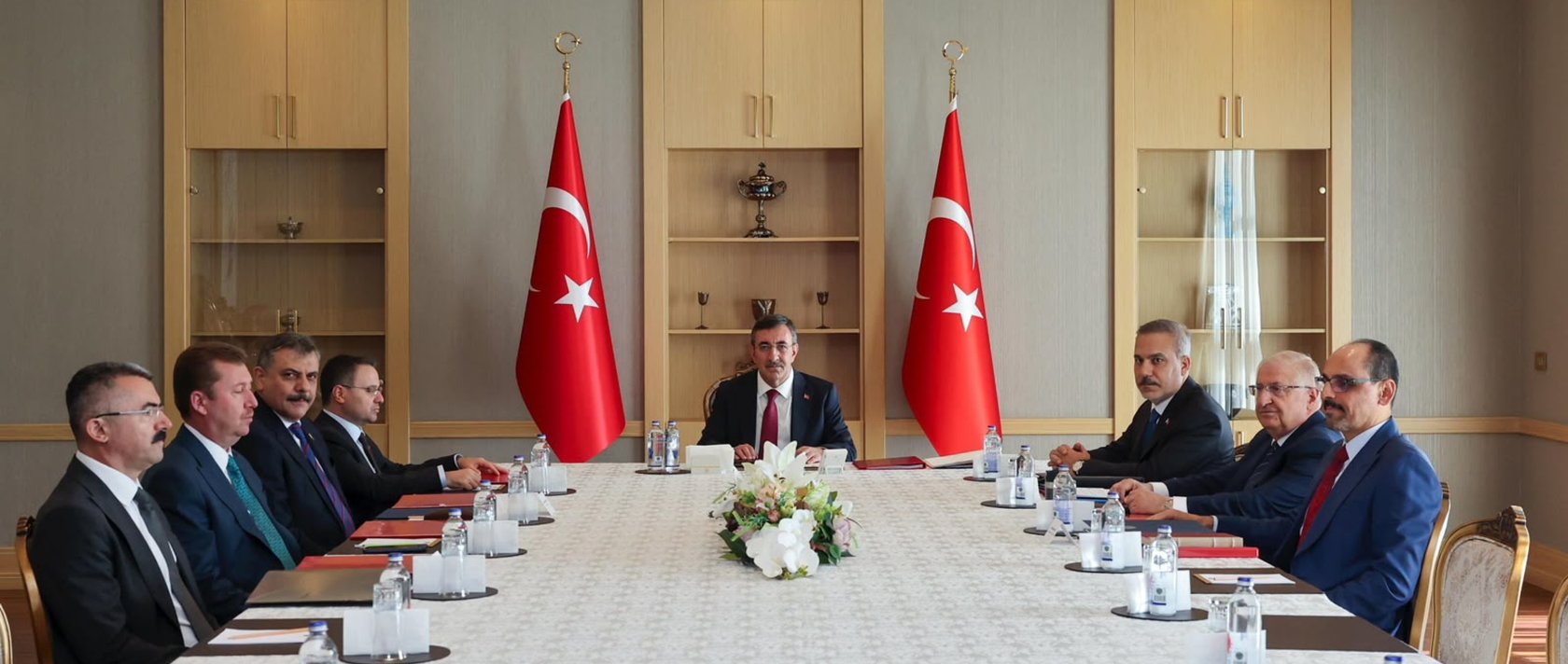 Monitoring and Evaluation Board, established under the Law on Strengthening National Solidarity and Social Integration, meets under the chairmanship of Vice President Cevdet Yılmaz, Aug. 24, 2026. (DHA Photo)