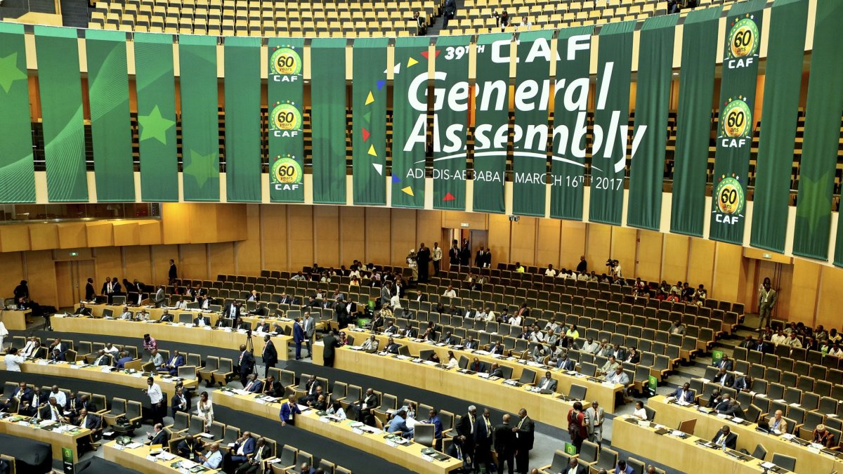 The general assembly of the Confederation of African Football (CAF) takes place, Addis Ababa, Ethiopia, March 16, 2017. (AP Photo)