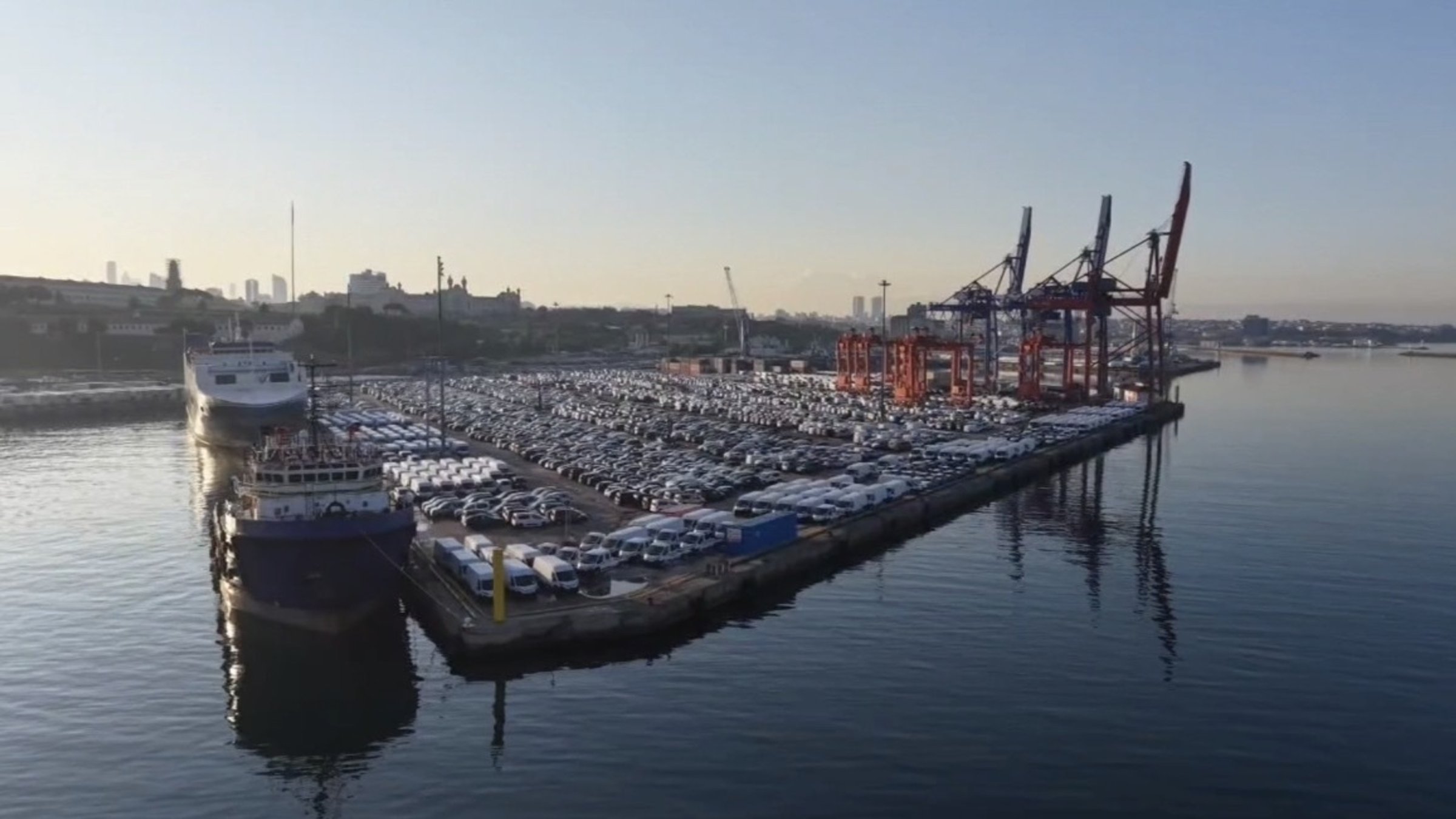 A view of the Haydarpaşa Port, Istanbul, Türkiye, Aug. 3, 2026. (DHA Photo)