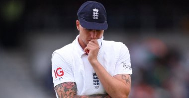 England’s Brydon Carse reacts during the International Test Match Series match against India, Leeds, U.K., June 23, 2025. (Reuters Photo)