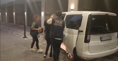Suspects are detained during simultaneous operations carried out as part of an investigation aimed at disrupting the financial resources of the Daesh terrorist group, Istanbul, Türkiye, Aug. 25, 2026. (DHA Photo)