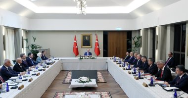 President Recep Tayyip Erdoğan chairs a Cabinet meeting in Ahlat, Bitlis, Aug. 25, 2026. (AA Photo)