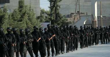 The YPG forces participate in a parade, Qamishli, Syria, Aug. 21, 2026. (AFP Photo)