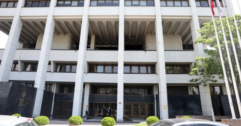 The headquarters of the Central Bank of the Republic of Türkiye (CBRT), Ankara, Türkiye, June 9, 2023. (AFP Photo)