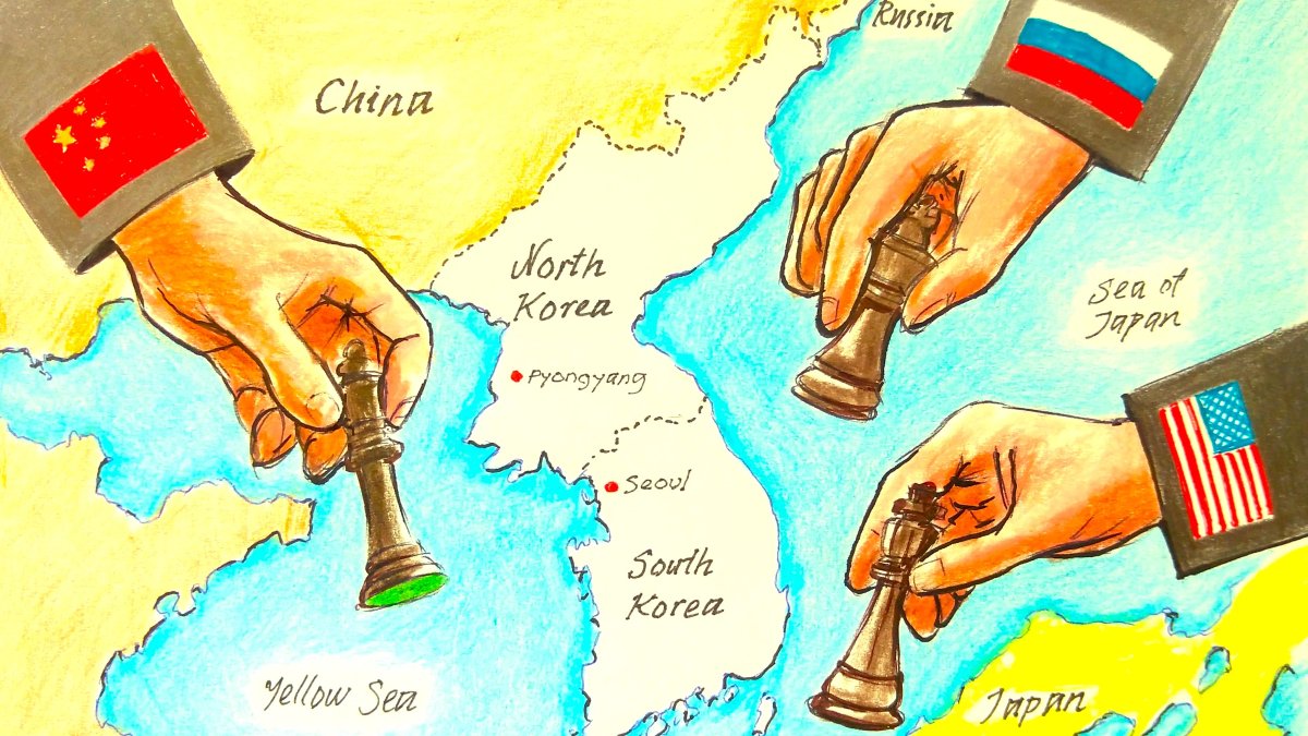"The Korean Peninsula can no longer be understood simply as Washington and Seoul confronting a Beijing-backed Pyongyang." (Illustration by Erhan Yalvaç)