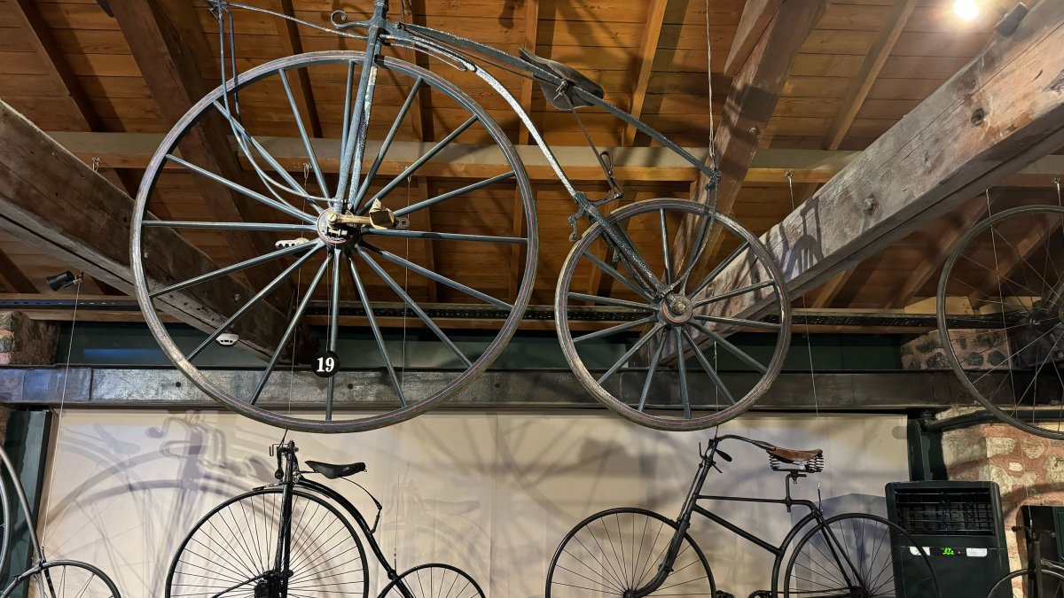 A selection of historic bicycles showcases the evolution of two-wheeled transportation at the Rahmi M. Koç Museum, Istanbul, Türkiye, Aug. 24, 2026. (AA Photo)